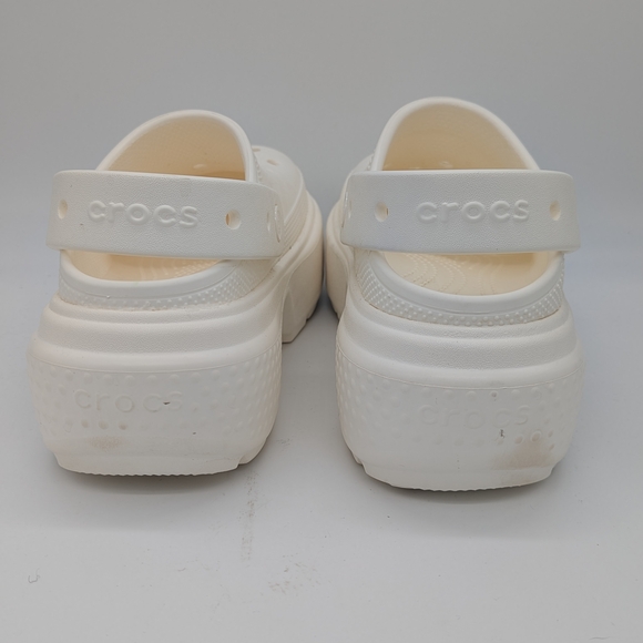 CROCS Womens Mens STOMP CLOG White Chalk Platform Lift Size M4/W6 - Picture 5 of 9